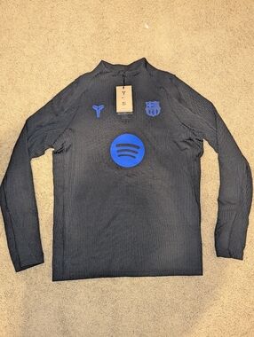 Nike Men's FC Barcelona x Kobe Team Training Ground Top Black Size Large RARE